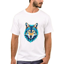Cabeça de Lobo Geométrico – Animal Baixo Poli Neon