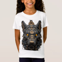 Cabeça de Lobo Mecânico Steampunk - Robô Cyberpunk