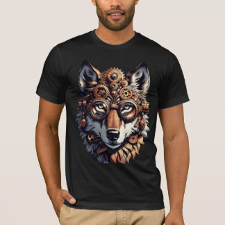 Camiseta Cabeça de Lobo Mecânico Steampunk - Vintage Em