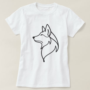 Camiseta Cabeça de Lobo Minimalista