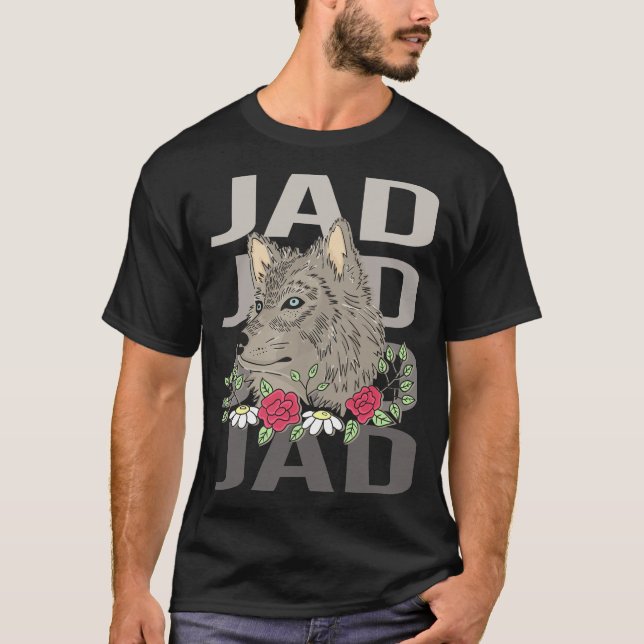 Camiseta Cabeça de Lobo - Nome Jad (Frente)