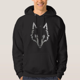 Camiseta Cabeça de Lobo Tribal – Animal Monocromát