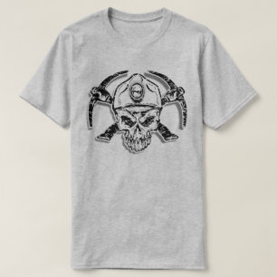 CAMISETA CABEÇA DE OSSO DE MINERADOR DE CARVÃO AFLITO
