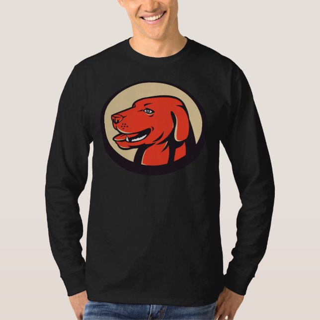 Camiseta Cabeça de Ouro de varejo do Labrador (Frente)