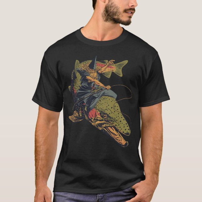 Camiseta Cabeça de pernas, tolos, a truta-de-bruxa-bruxa (Frente)