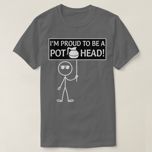 Camiseta Cabeça de Pote de café (Frente do Design)