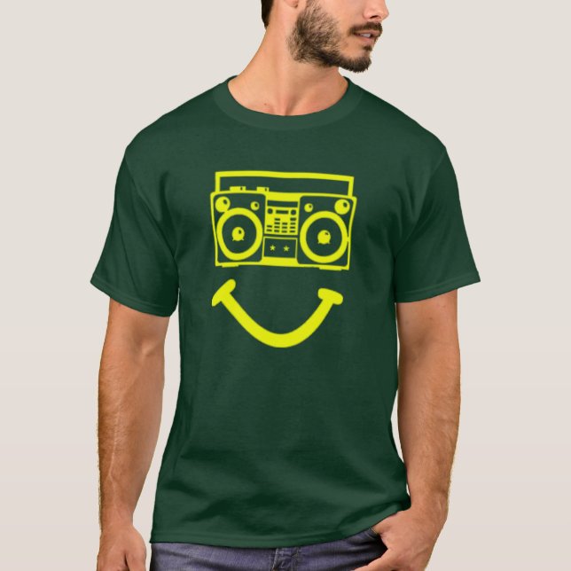 Camiseta Cabeça de rádio (amarelo) (Frente)