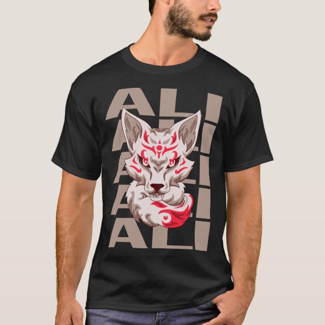 Camiseta Cabeça de Raposa - Nome Ali (Frente)
