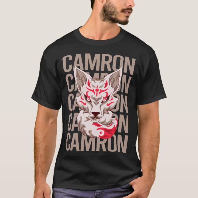 Camiseta Cabeça de Raposa - Nome Camron (Frente)