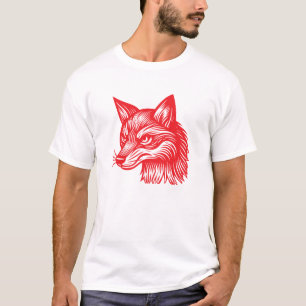 Camiseta Cabeça de Raposa Vermelha