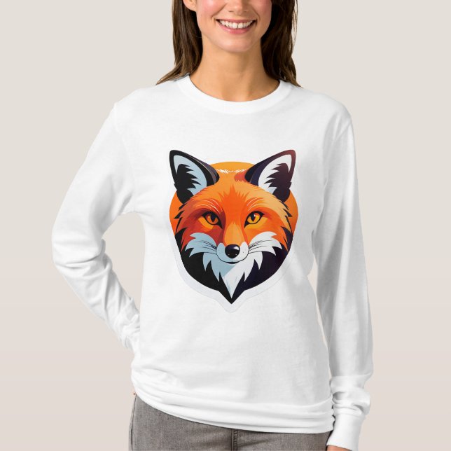 Camiseta Cabeça de Raposa Vibrante (Frente)