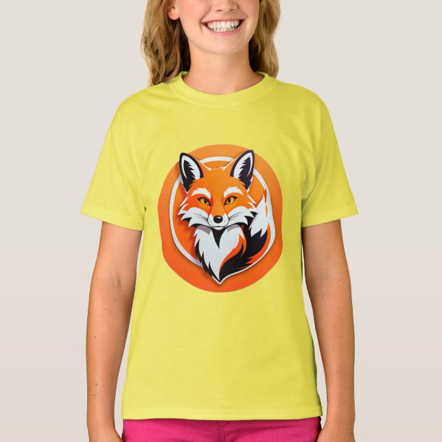 Camiseta Cabeça de Raposa Vibrante (Frente)