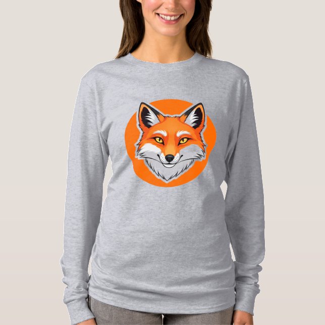 Camiseta Cabeça de Raposa Vibrante (Frente)