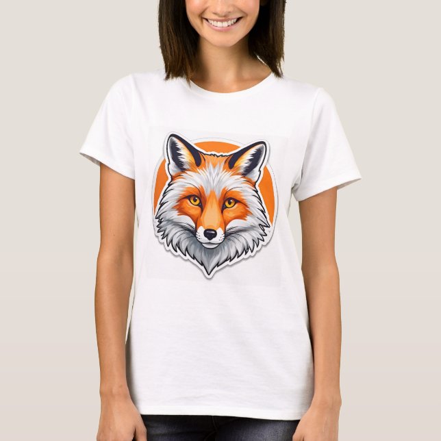 Camiseta Cabeça de Raposa Vibrante (Frente)