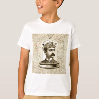 Camiseta Cabeça de relógio de vapor no vidro