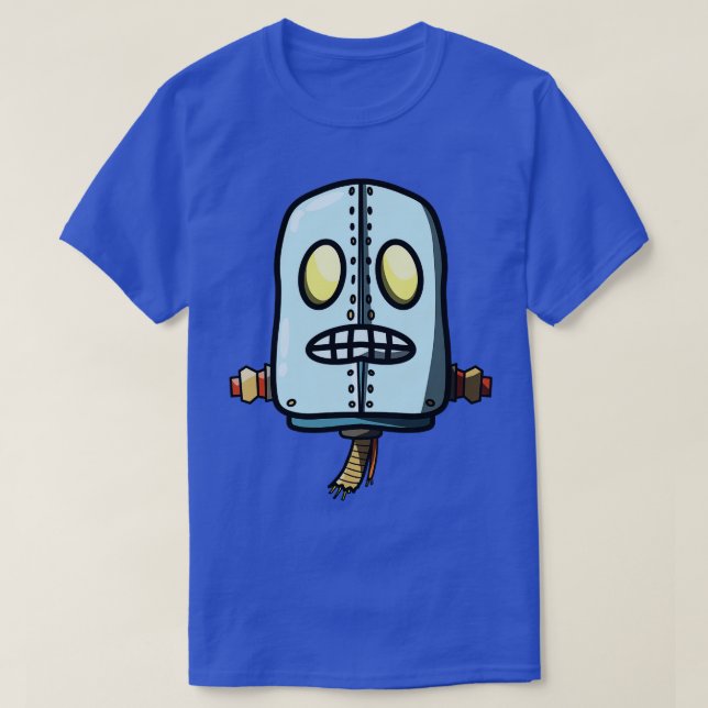 Camiseta Cabeça de Robô de Quadrinhos (Frente do Design)