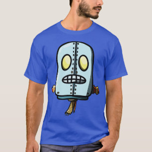 Camiseta Cabeça de Robô de Quadrinhos