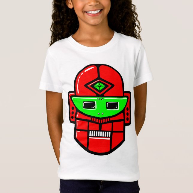 Camiseta Cabeça de Robô Retro - Personalizada (Frente)
