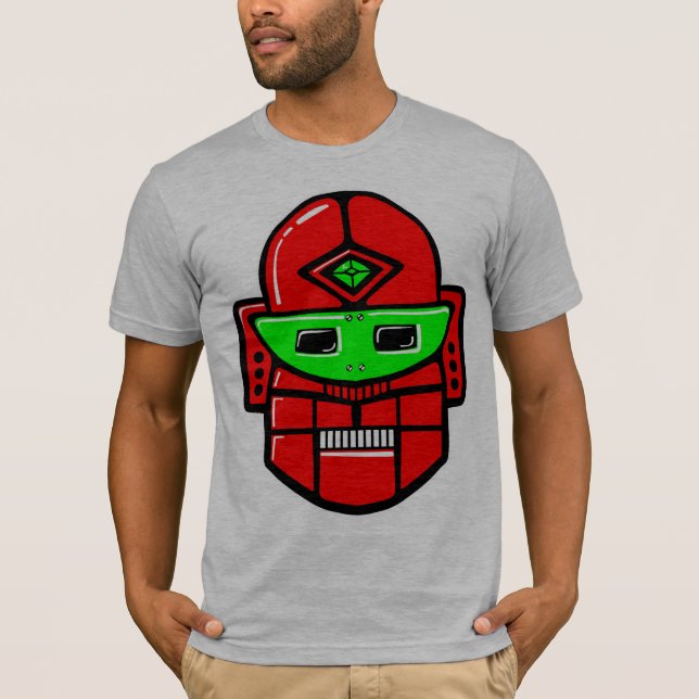 Camiseta Cabeça de Robô Retroativo - Personalizada (Frente)