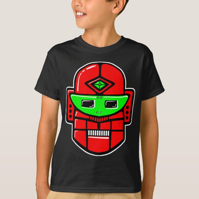 Camiseta Cabeça de Robô Retroativo - Personalizada (Frente)