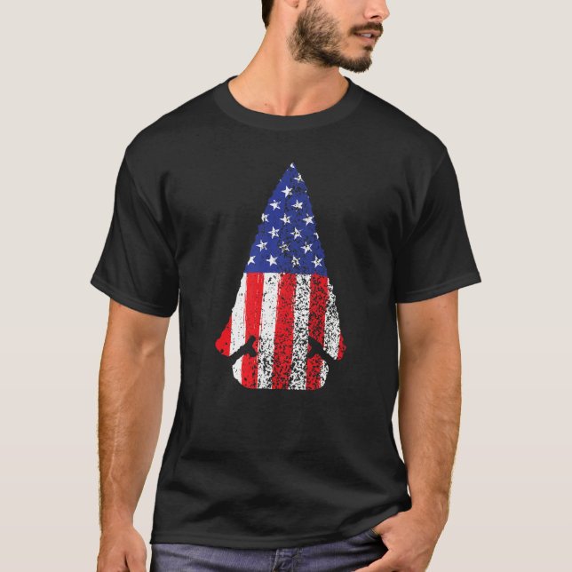 Camiseta Cabeça de Seta do Coletor Flint Flag Americano Arr (Frente)