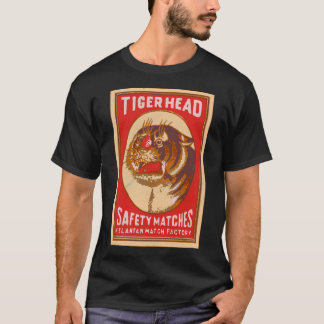 Camiseta Cabeça de Tigre Arte em Caixa de Fósforos Indiana