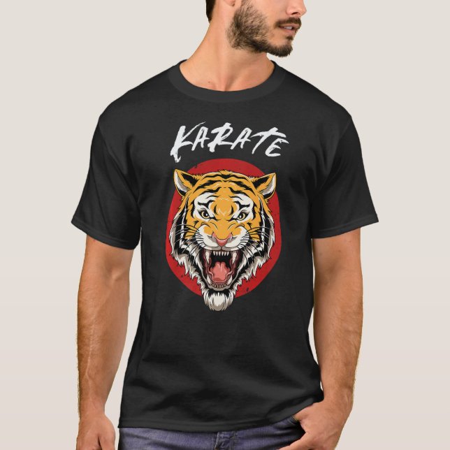 Camiseta Cabeça de Tigre de Karatê (Frente)