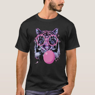Camiseta Cabeça de Tigre Face Aquarela Óculos De Cama Selva