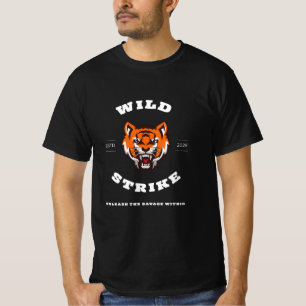 Camiseta Cabeça de Tigre Golpe Selvagem – Desperte