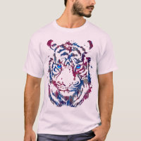 Cabeça de Tigre Siberiana - Camisa-T de Olhos Azui