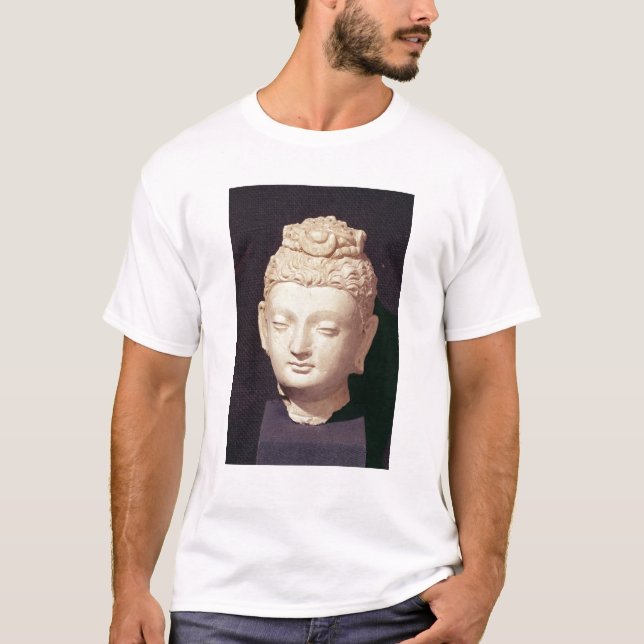 Camiseta Cabeça de um Buddha, estilo Greco-Budista (Frente)