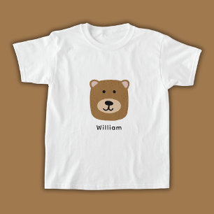 Camiseta Cabeça de urso de crianças fofas