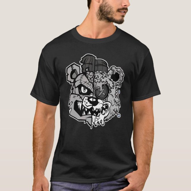 Camiseta Cabeça de Urso Feroz com Palco de OG Alto Risco 1s (Frente)