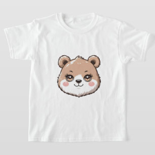Camiseta Cabeça de Urso Kawaii 