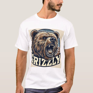 Camiseta Cabeça de Urso Pardo Majestoso