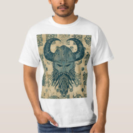 Camiseta Cabeça de Viking Azul