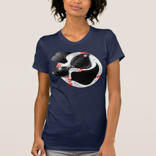 Camiseta Cabeça do basebol com atitude do jogador!