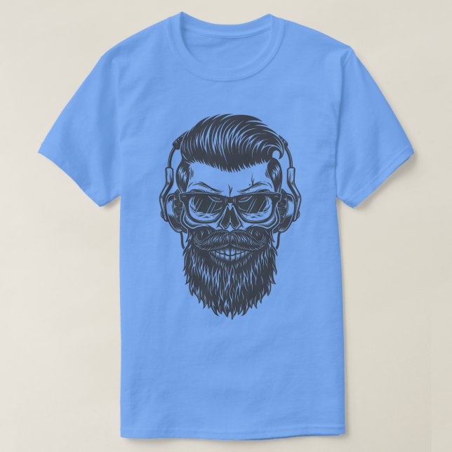 Camiseta cabeça do crânio de vintage (Frente do Design)