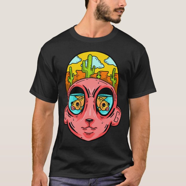 Camiseta cabeça do deserto (Frente)