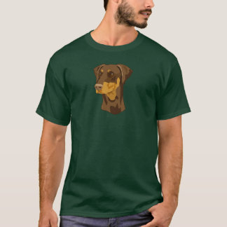 Camiseta Cabeça do Doberman, vermelho, Uncropped