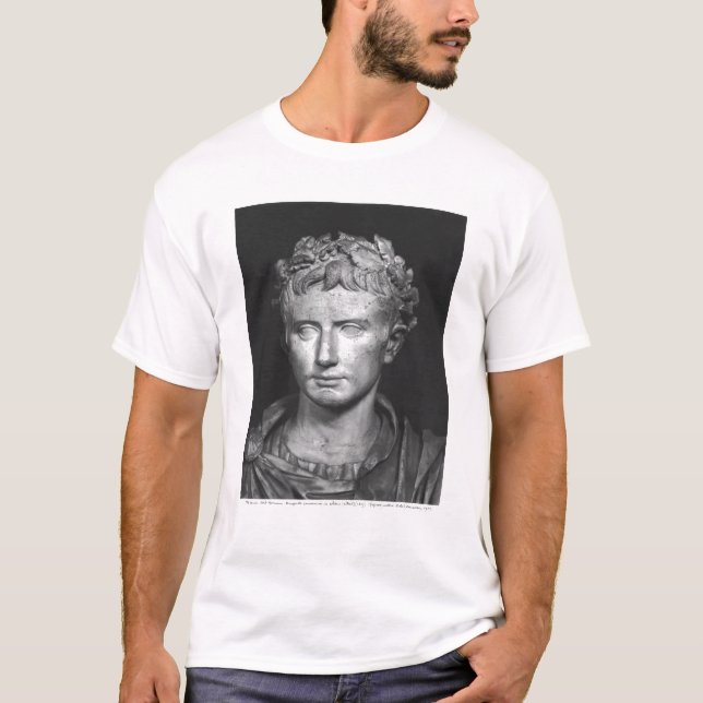 Camiseta Cabeça do imperador Augustus (Frente)