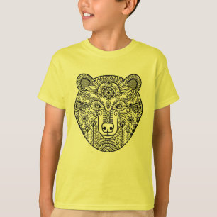 Camiseta Cabeça do urso do estilo