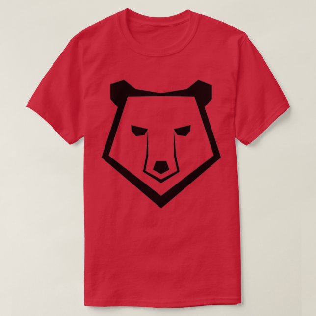 Camiseta Cabeça do Urso Negro T (Frente do Design)