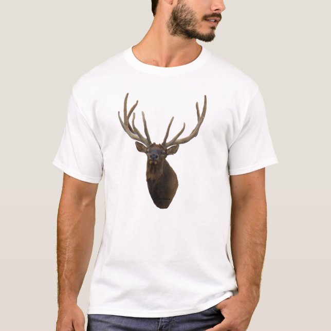 Camiseta Cabeça dos alces de E48 Bull no veludo (Frente)