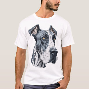 Camiseta Cabeça Estilizada de Great Dane