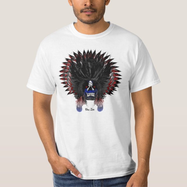 Camiseta Cabeça indiana do crânio (Frente)