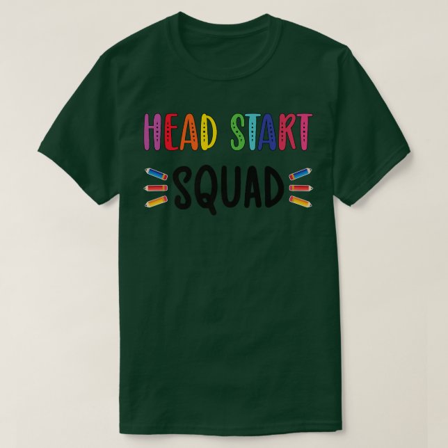 Camiseta Cabeça Iniciar Esquadrão da Primeira Infância (Frente do Design)
