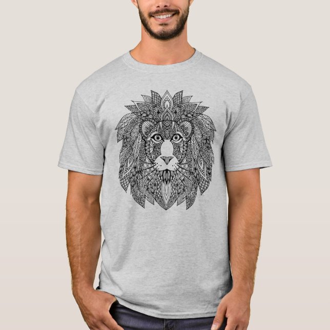 Camiseta Cabeça inspirada 4 do leão (Frente)