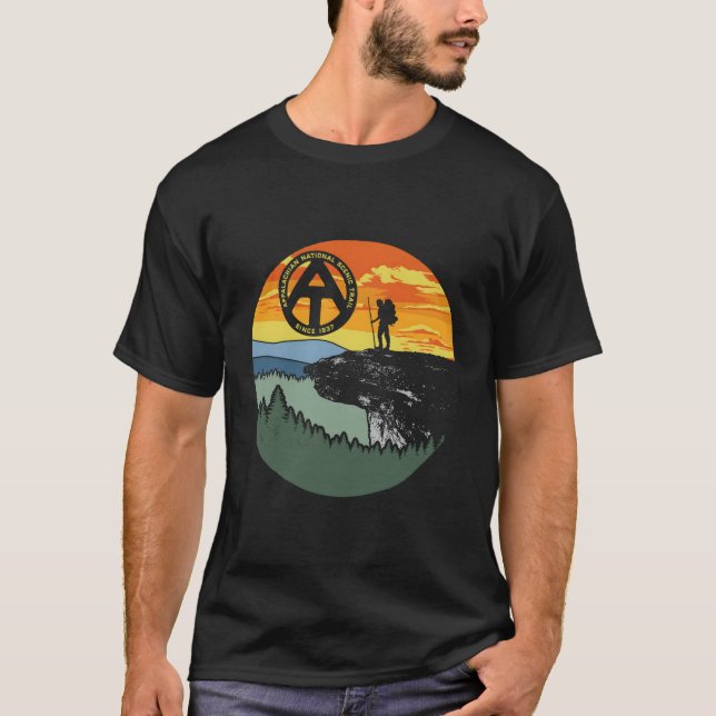 Camiseta Cabeça Longa Do Botão Do Appalachian Trail Hiker M (Frente)