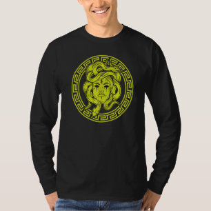 Camiseta Cabeça Mito Gorgon Cobra Cabelo Mídia Grega Medusa